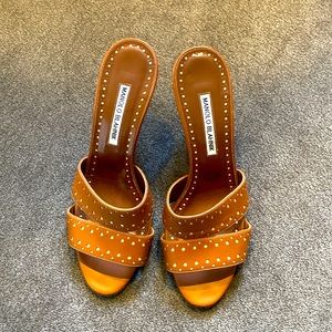 Manolo Blahnik open toe pump sandals